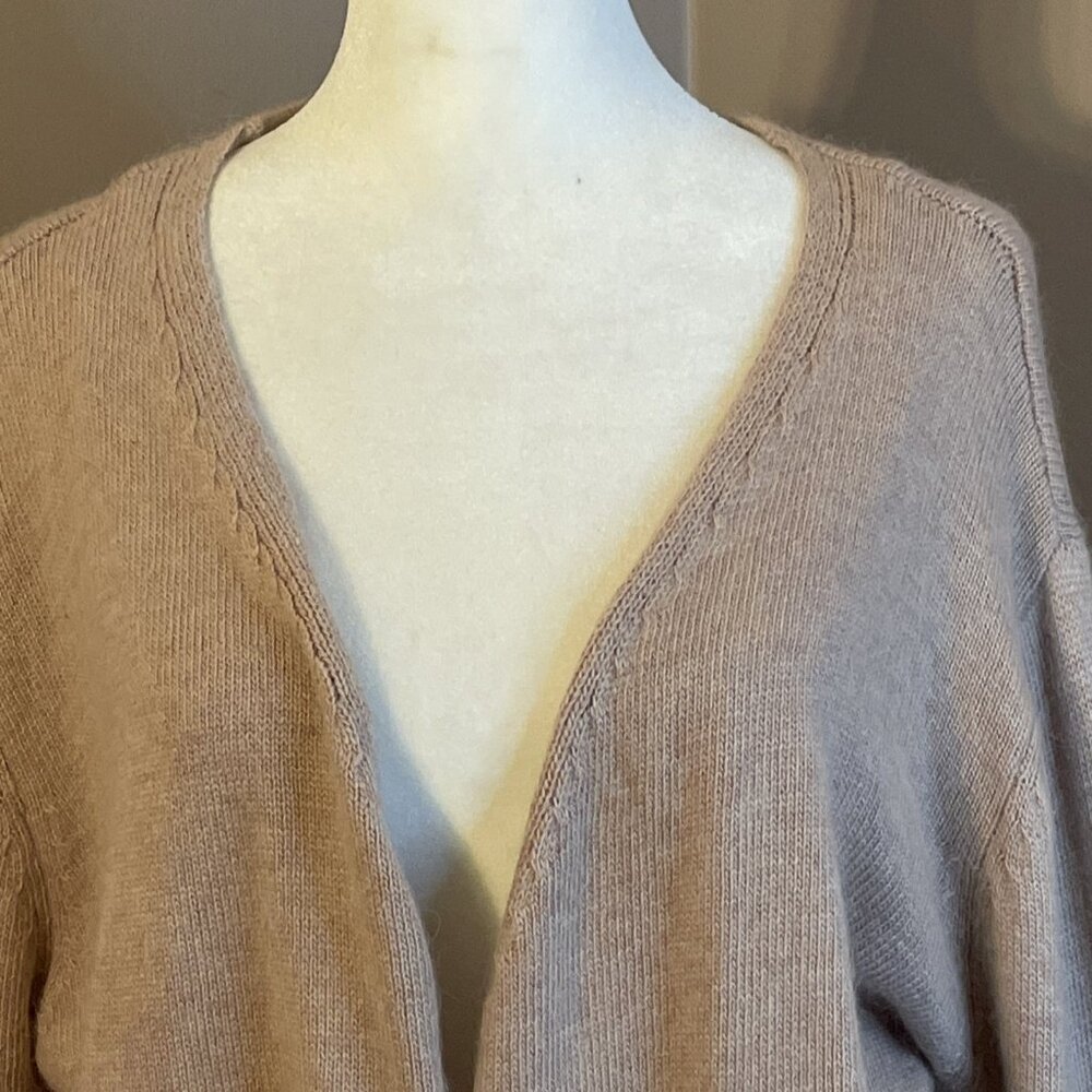 POL Cardigan Sweater Pink Open Front Tiered Bell Sleeves Wool Blend Wms Sz M - Picture 3 of 10